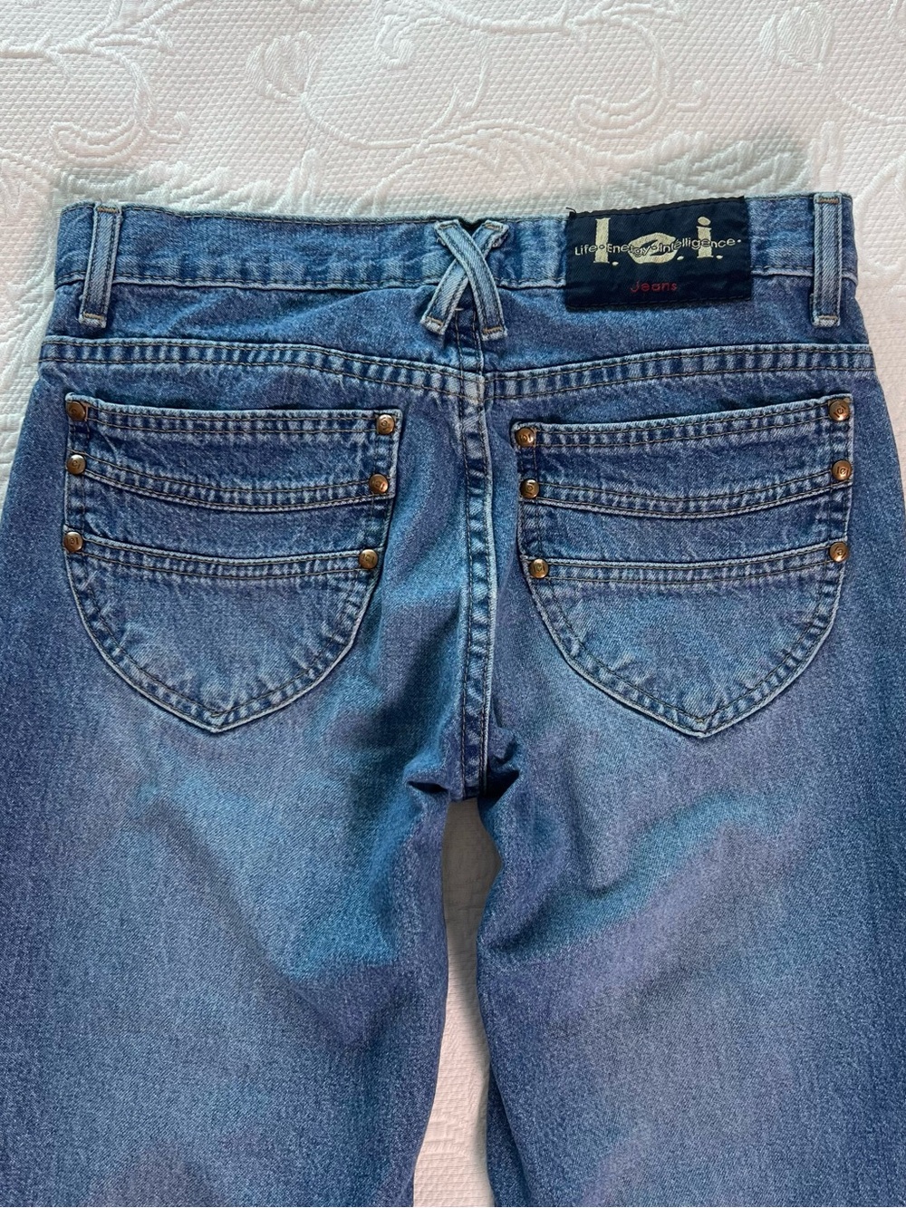 vintage mid rise flare jeans